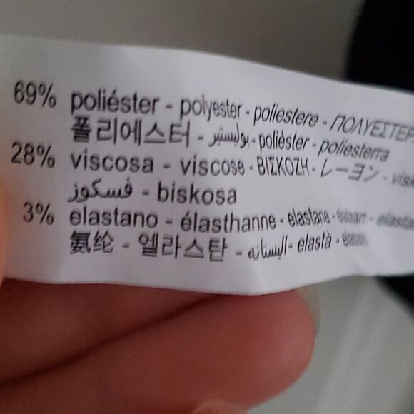 Zara Square Neck Ribbed Black Crop Top - Picture 5 of 5